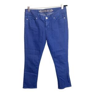 Express Zelda Slim Fit Ultra Low Rise Crop Jean Legging Jeans Blue Size 10